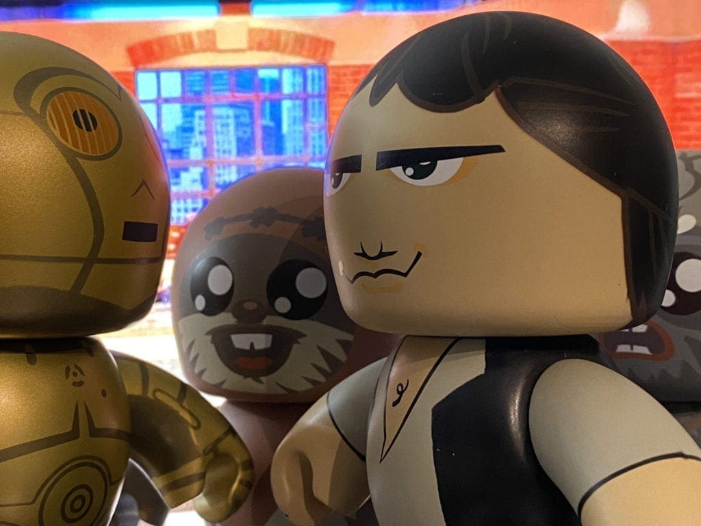 Mighty Muggs Star Wars Ewoks, C-3PO and Han Solo