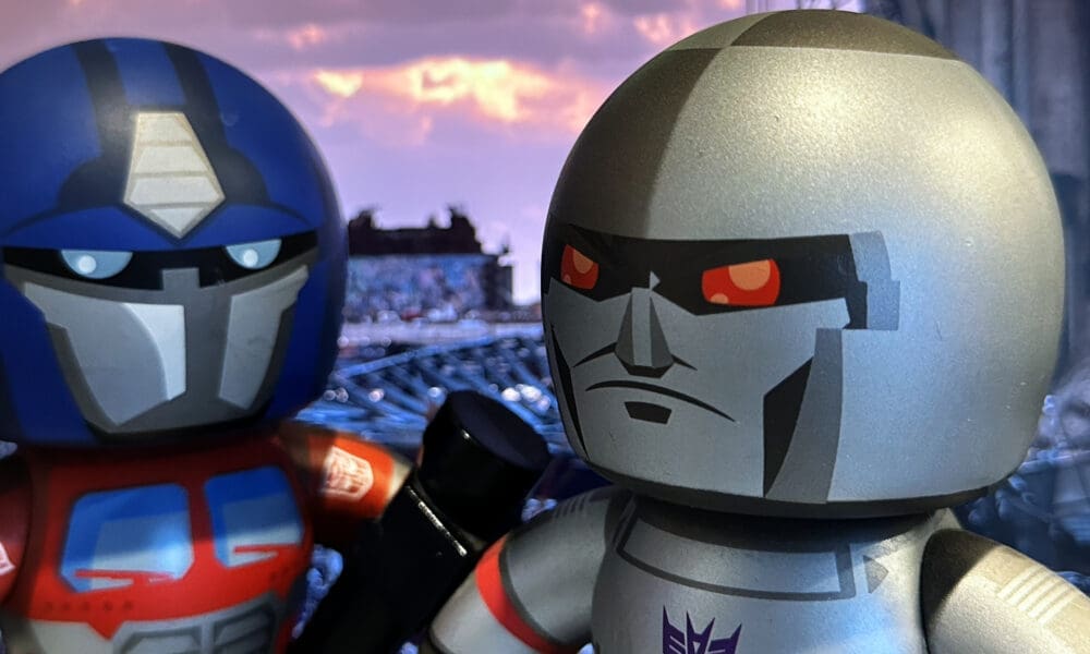 Mighty Muggs Transformers Optimus Prime and Megatron