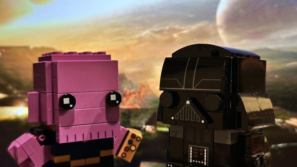LEGO Brickheadz Marvel Thanos and Star Wars Darth Vader