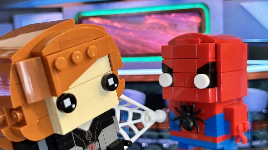 LEGO Brickheadz Black Widow and Spider-Man by Stormythos