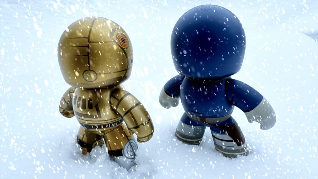 Mighty Star Wars Muggs Han Solo and C3PO on Hoth