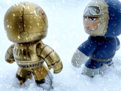 Mighty Star Wars Muggs Han Solo and C3PO on Hoth