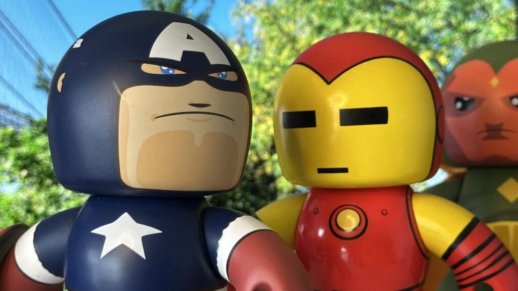 Mighty Muggs Captain America, Iron Man, Vision