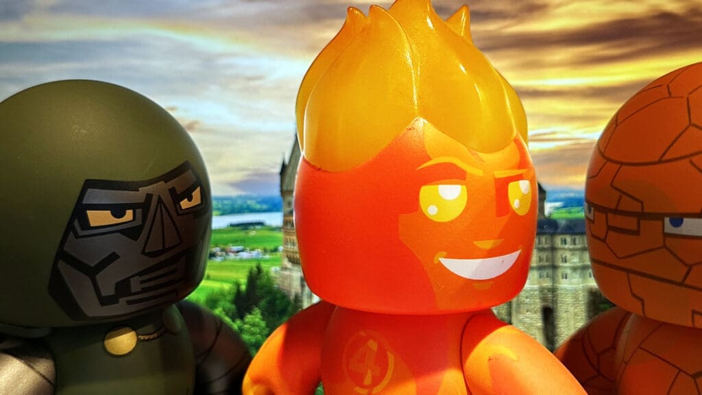 Mighty Muggs Doctor Doom, Human Torch, Thing