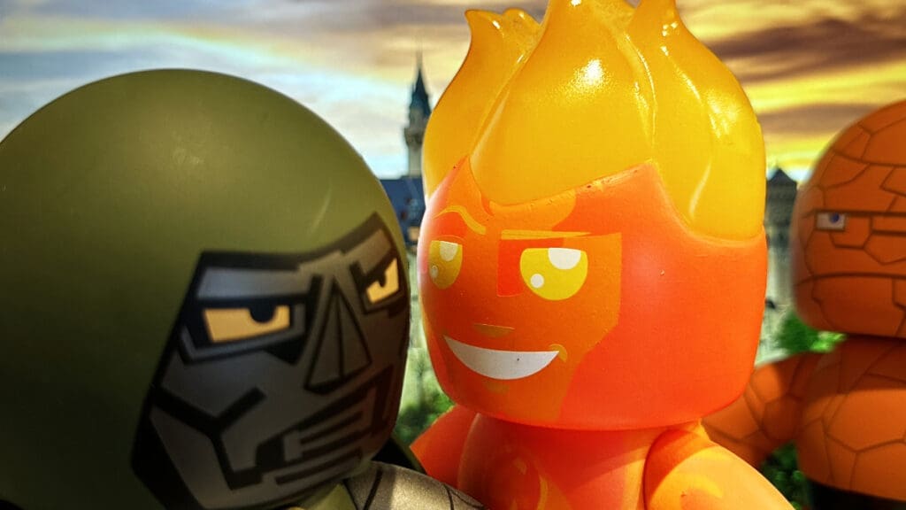 Mighty Muggs Doctor Doom, Human Torch, Thing