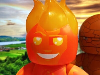 Mighty Muggs Doctor Doom, Human Torch, Thing