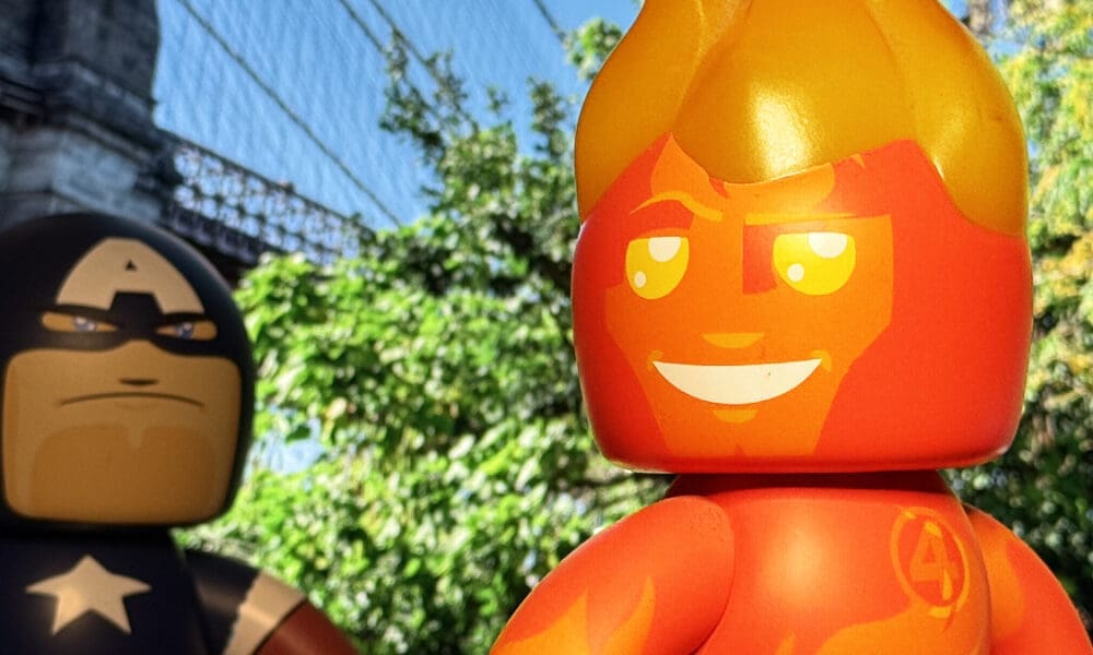 Mighty Muggs Human Torch and Captain America