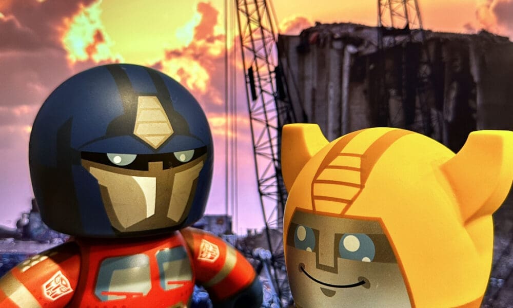 Mighty Muggs Transformers Optimus Prime and Bumblebee