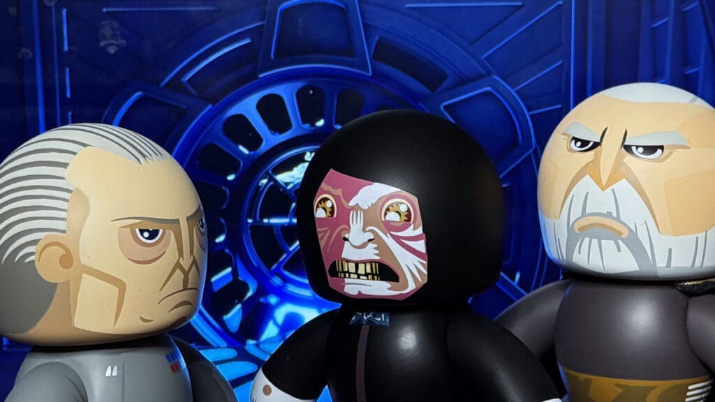 Mighty Muggs Star Wars Grand Moff Tarkin, Emperor Palpatine, Count Dooku